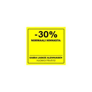 Hinnoittelutetiketti -30% Normaali hinnasta