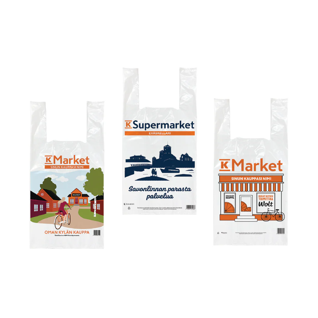 Räätälöidyt K-Market muovikassit